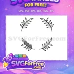 Free Black Leaves Border Free Elegant Frame Floral Free SVG - Instant Download