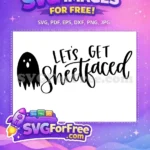 Free Halloween Ghost Free Sheetfaced T shirt Quotes Free SVG - Instant Download