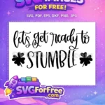 Free Shamrock Accent Free St Patricks Day Lets Free SVG - Instant Download