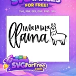 Free Fa La Llama Free Garland Face Christmas Free SVG - Instant Download