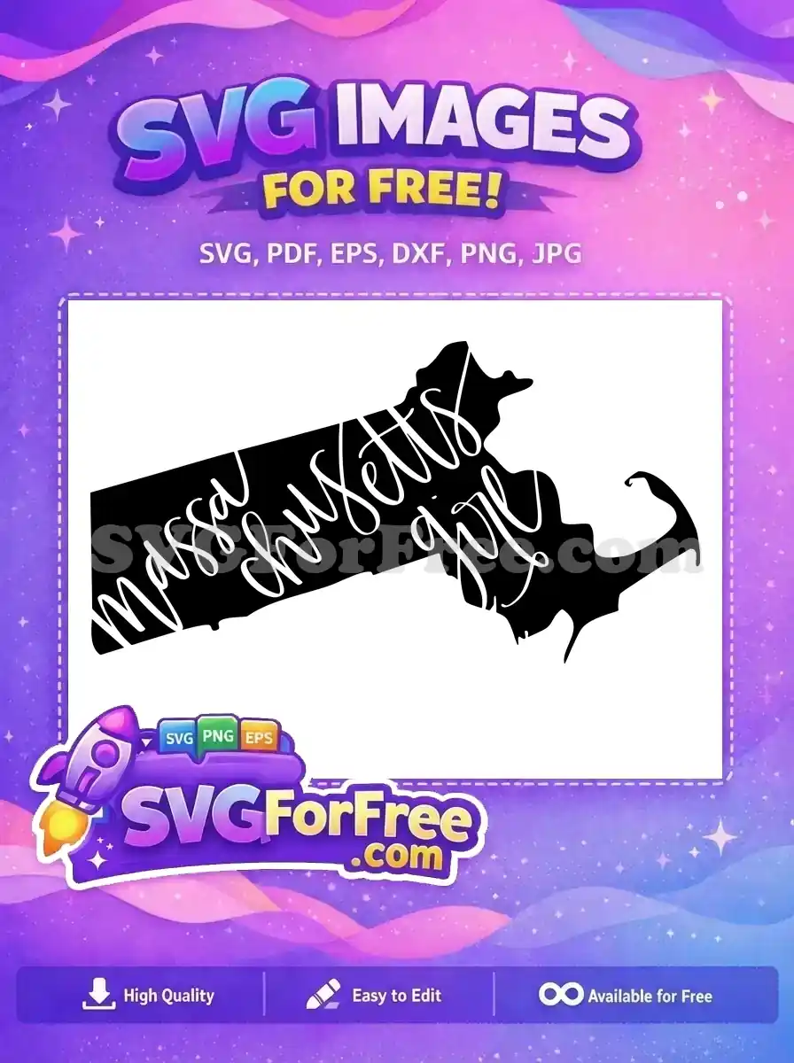 Free Massachusetts Map Free Girl Script T shirt Quotes Free SVG