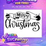 Free Merry Christmas Banner Free Ornaments T shirt Free SVG - Instant Download