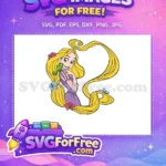 Free Blonde Hair Flower Free Pascal Tangled Free SVG - Instant Download
