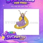 Free Smiling Expression Free Flowing Hair Tangled Free SVG - Instant Download