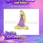 Free Flowing Hair Free Princess Dress Tangled Free SVG - Instant Download