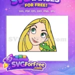 Free Smiling Rapunzel Free Pascal Detail Tangled Free SVG - Instant Download