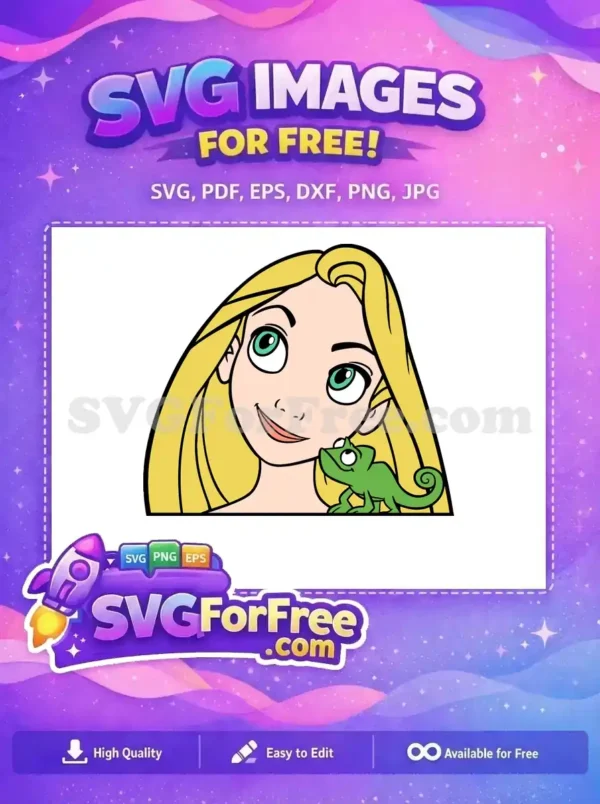 Free Smiling Rapunzel Free Pascal Detail Tangled Free SVG Free Smiling Rapunzel Free Pascal Detail Tangled Free SVG