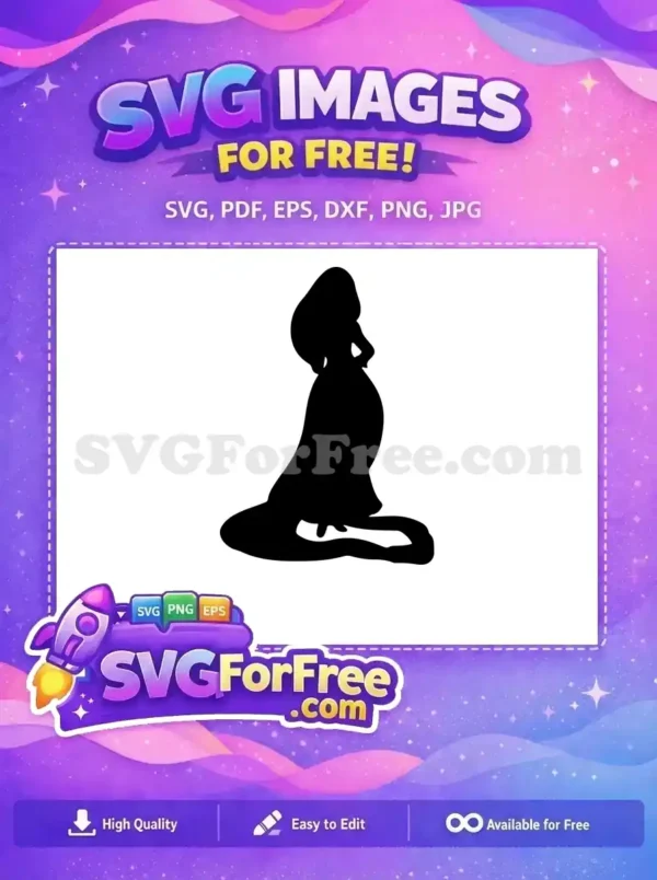 Free Princess Face Free Hairstyle Tangled Free SVG