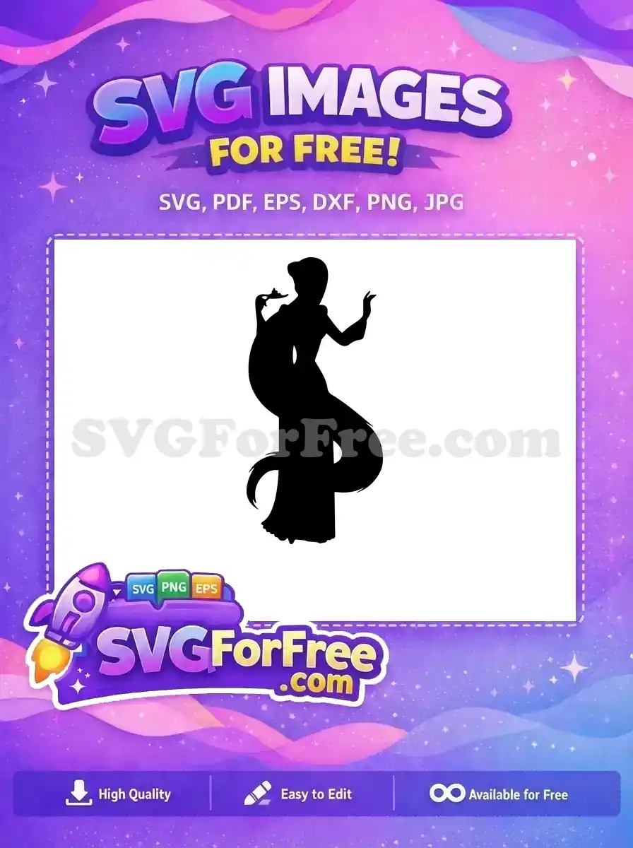 Free Rapunzel Silhouette Free Cute Face Tangled Free SVG