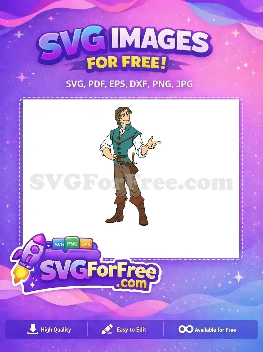 Free Pointing Flynn Free Rider Tangled Movie Free SVG