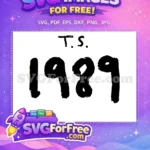 Free Taylor Swift Initials Free 1989 Album Free SVG - Instant Download