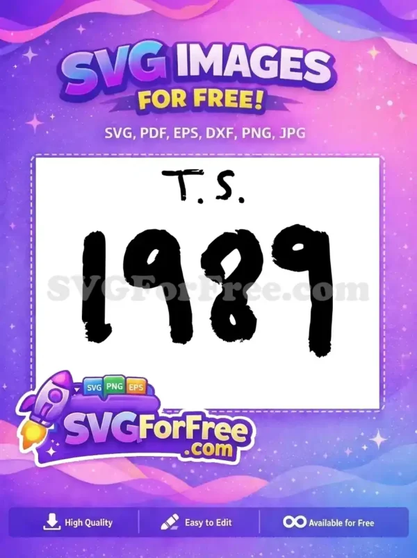 Free Taylor Swift Initials Free 1989 Album Free SVG