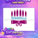 Free Senior Class Free Purple Pencils Seniorrella Free SVG - Instant Download
