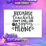 Free Teacher Quote Free Apple Design Teacher Free SVG - Instant Download