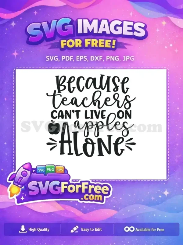 Free Teacher Quote Free Apple Design Teacher Free SVG