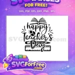 Free Happy Teacher Day Free Book Light Free SVG - Instant Download