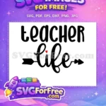 Free Teacher Life Arrow Free Heart Detail Teacher Free SVG - Instant Download
