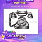 Free Rotary Dial Free Vintage Telephone Old Free SVG - Instant Download
