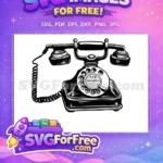 Free Rotary Dial Free Old Fashioned Telephone Free SVG - Instant Download