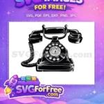 Free Rotary Dial Free Vintage Telephone Category 1 Free SVG - Instant Download