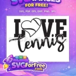 Free Heart Tennis Free Ball Love Free SVG - Instant Download