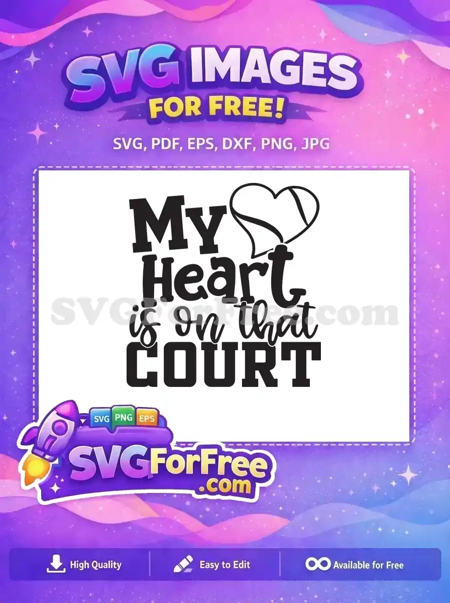 Free Heart Tennis Free Court Design Tennis Free SVG