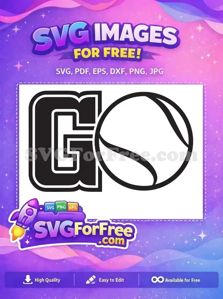 Free Bold Initial Free Tennis Ball Graphic Free SVG