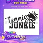 Free Tennis Text Free Ball Splatter Tennis Junkie Free SVG - Instant Download