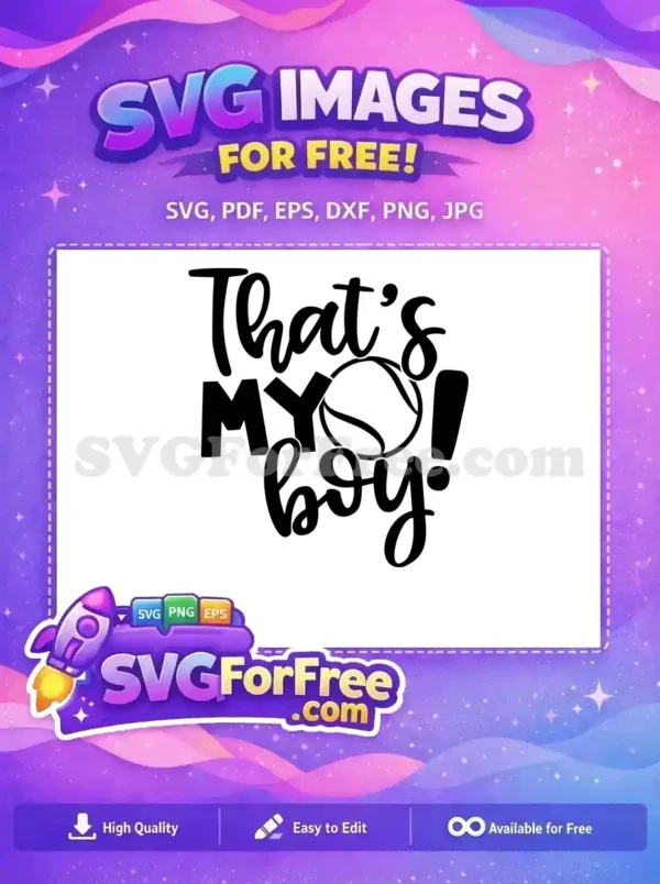 Free Tennis Ball Free That's My Boy Quote Free SVG