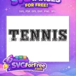 Free Bold Tennis Free Word Title Free SVG - Instant Download