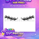 Free Simple White Line Free Text Divider Free SVG - Instant Download