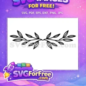 Free Black Branch Free Leaf Text Divider Free SVG 1