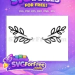 Free Floral Branches Free Dotted Line Text Divider Free SVG - Instant Download