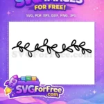 Free Loopy Vine Free Text Divider Black Free SVG - Instant Download