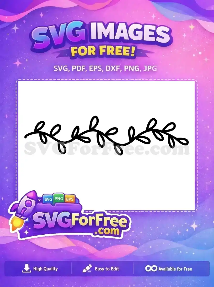 Free Loopy Vine Free Text Divider Black Free SVG