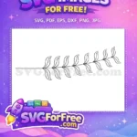 Free Linear Leaves Free Plant Text Divider Free SVG - Instant Download