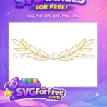Free Golden Leaves Free Laurel Text Divider Free SVG - Instant Download