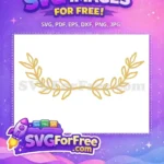 Free Golden Laurel Free Text Divider Graphic Element Free SVG - Instant Download