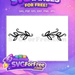 Free Floral Swirls Free Dots Text Line Free SVG - Instant Download