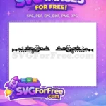 Free Simple Line Free Black White Text Divider Free SVG 2 - Instant Download
