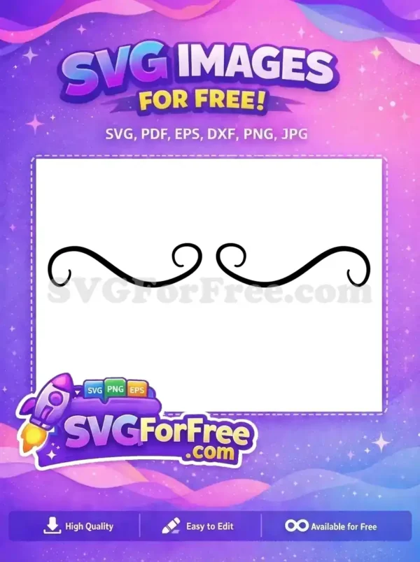Free Swirl Flourish Free Black Line Text Divider Free SVG 2