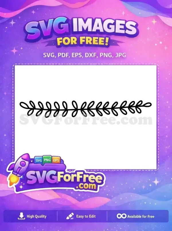 Free Looped Black Line Free Floral Text Divider Free SVG