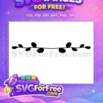 Free Black Leaf Free Square End Text Divider Free SVG - Instant Download