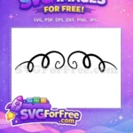 Free Swirl Flourish Free Black Text Divider Free SVG 3 - Instant Download