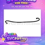 Free Curled Ends Free Line Calligraphy Text Free SVG - Instant Download