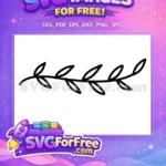 Free Black Branch Free Leaf Text Divider Free SVG 2 - Instant Download