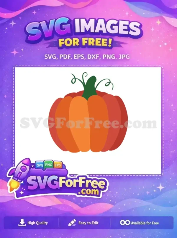 Free Orange Pumpkin Free Thank You Fall Free SVG 1
