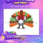 Free Polka Dot Bow Free Chevron Minnie Thank You Free SVG - Instant Download