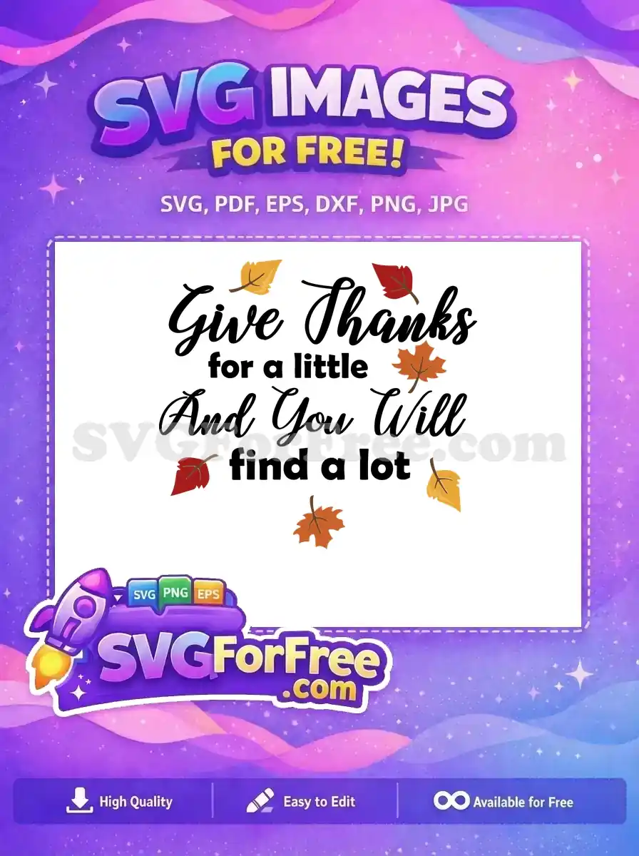 Free Calligraphy Quote Free Autumn Leaves Thank You Free SVG