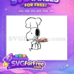Free Chef Hat Free Pie Slice Snoopy Thank You Free SVG - Instant Download